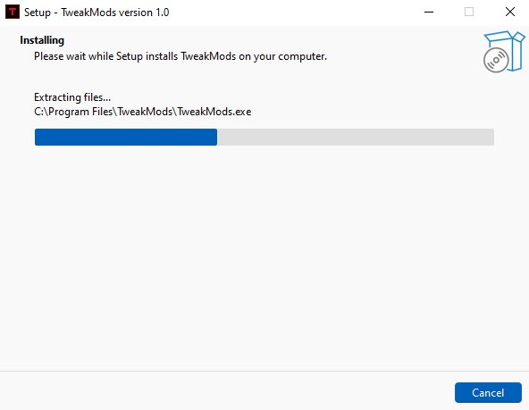 TweakMods FPS boost software - Installing and extracting files